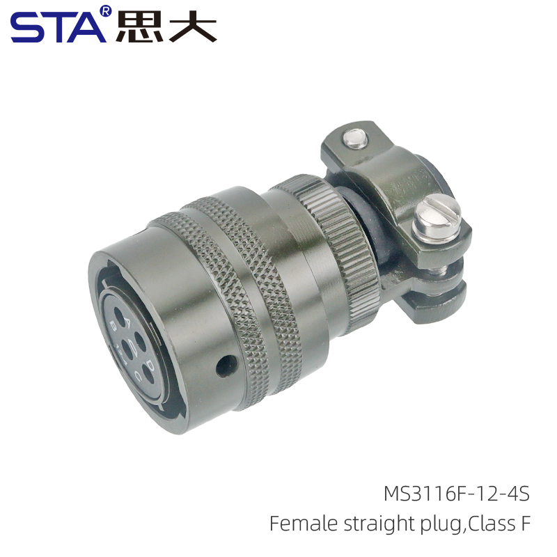 MS3116F-12-4P Conector hembra recto, Clase F