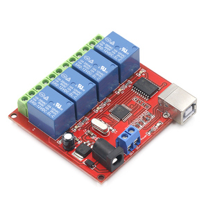 5V 12V 24V Programmier barer USB-Relais-Steuersc halter 4-Kanal-Computer Intelligente Steuerung für Smart Home PC-ICs Produkt - Product Image 1
