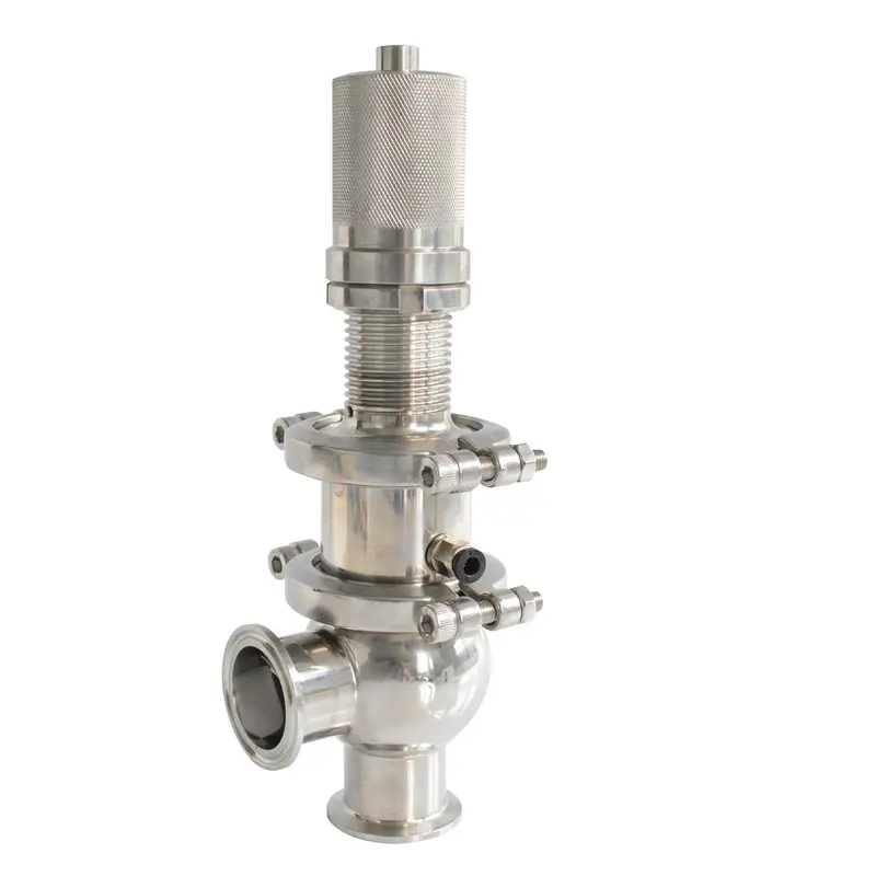 Stainless Steel Pneumatic Pressure Relief Safety Valve Air Driven Type 1.5" TC DIN11851