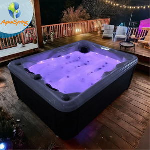 Aquaspring controllo computerizzato 46 pz getti e vasca idromassaggio per 2 persone e vasca idromassaggio idromassaggio all'aperto con 46 luci colorate a LED - Product Image 1