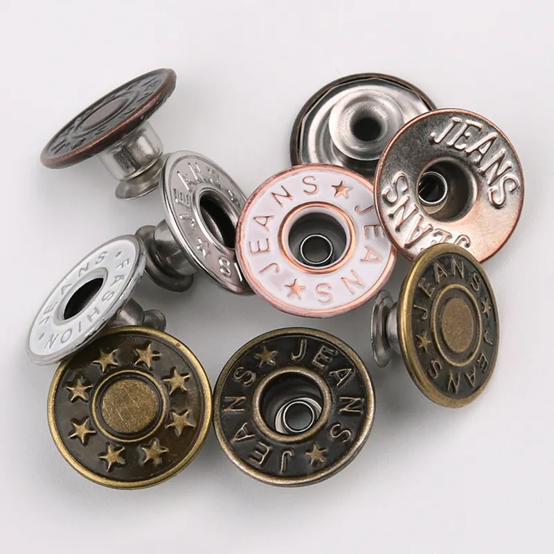 새로운 디자인 단추 및 리벳 금속 구멍 스냅 판매 셔츠 정장 황동 청바지 버튼