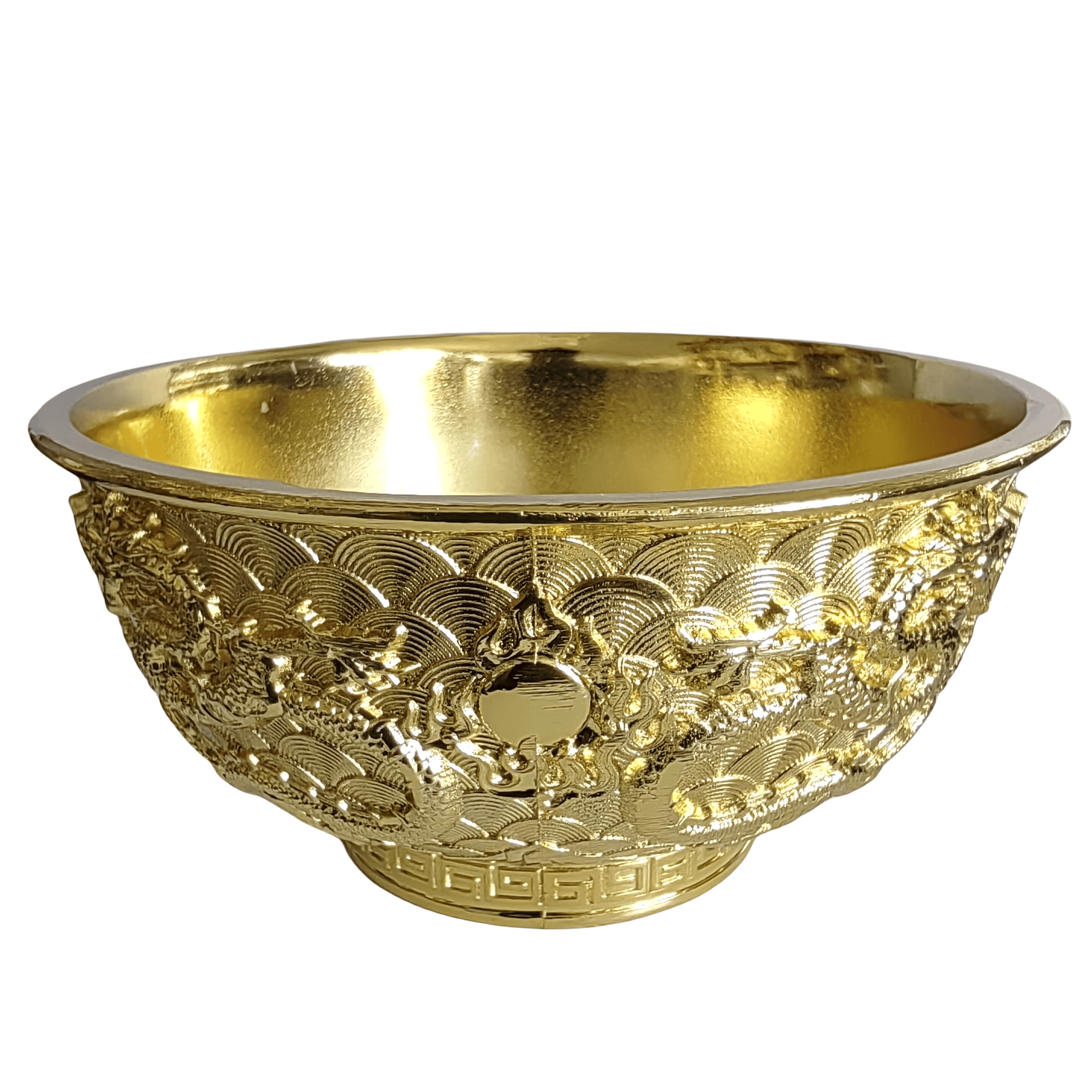 ชามมังกรปิดทองสไตล์โบราณ