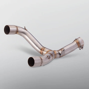Honda CRF için yüksek kaliteli motosiklet egzoz borusu 450R CRF 450RX paslanmaz çelik çift delik egzoz susturucu 2013-2020