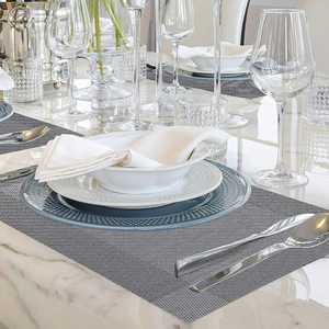 Luxo Moderno Reutilizável Impermeável Quadrado Retangular Linhos De Mesa Tecido Algodão Plaid Placemats Casamentos Padrão Material De Papel