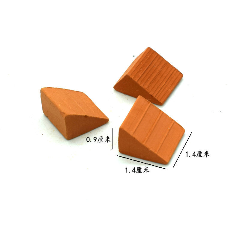 Ladrillo triangular de ladrillo rojo 1:12 (1 pieza)