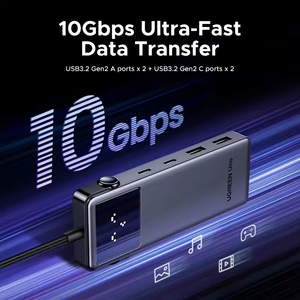 Ugreen USB ฮับ6 in 1, 4K60Hz HDMI PD100W 10Gbps Gen2 USB3.2แยก USB C สำหรับแล็ปท็อป MacBook USB สถานี docking - Product Image 4
