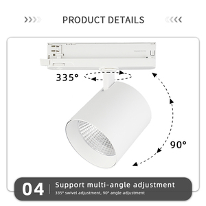 Venta caliente 3000K 4000K 6000K Sistema de iluminación de pista LED de carcasa de aluminio de diseño moderno regulable seleccionable - Product Image 3