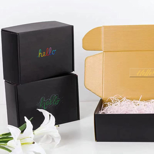 28 paket 9x6x3 inç nakliye kutuları küçük işletmeler için, siyah oluklu mukavva kutu edebiyat Mailer - Product Image 2