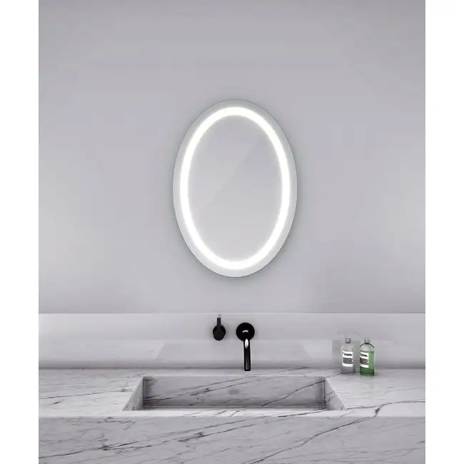 Con Specchi di Luce Illuminato Luci Retroilluminato Ovale Orologio Senza Cornice Grande Decorative A Led Specchio del Bagno