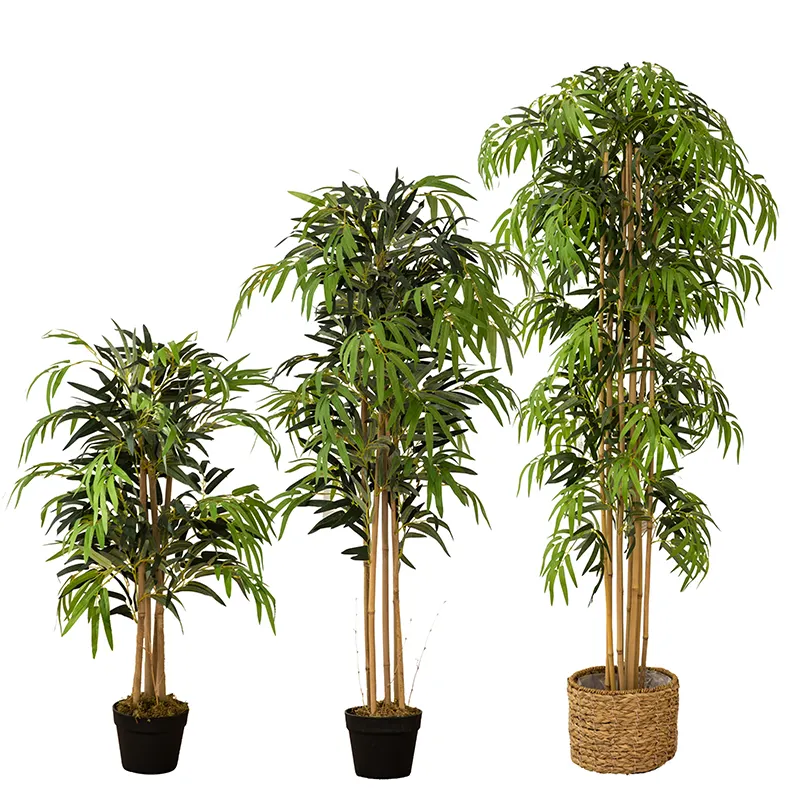 Plantas de bambu artificial novo estilo, plantas de bambu artificial