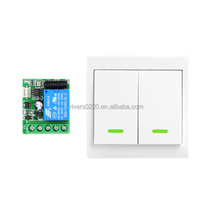 LED için will DC12V 315/433mhz uzaktan alıcı kontrol anahtarı ekli uzaktan kumanda ile 86 2 düğmeli panel yazın - Product Image 1