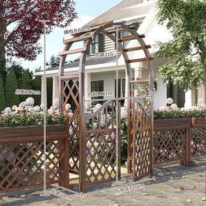 Modern Design Wooden <strong>Arbor</strong> Arch Trellis for Outdoor Garden Wedding Bridal Party Decoration Greenhouse Climbing Planting - Product Image 5