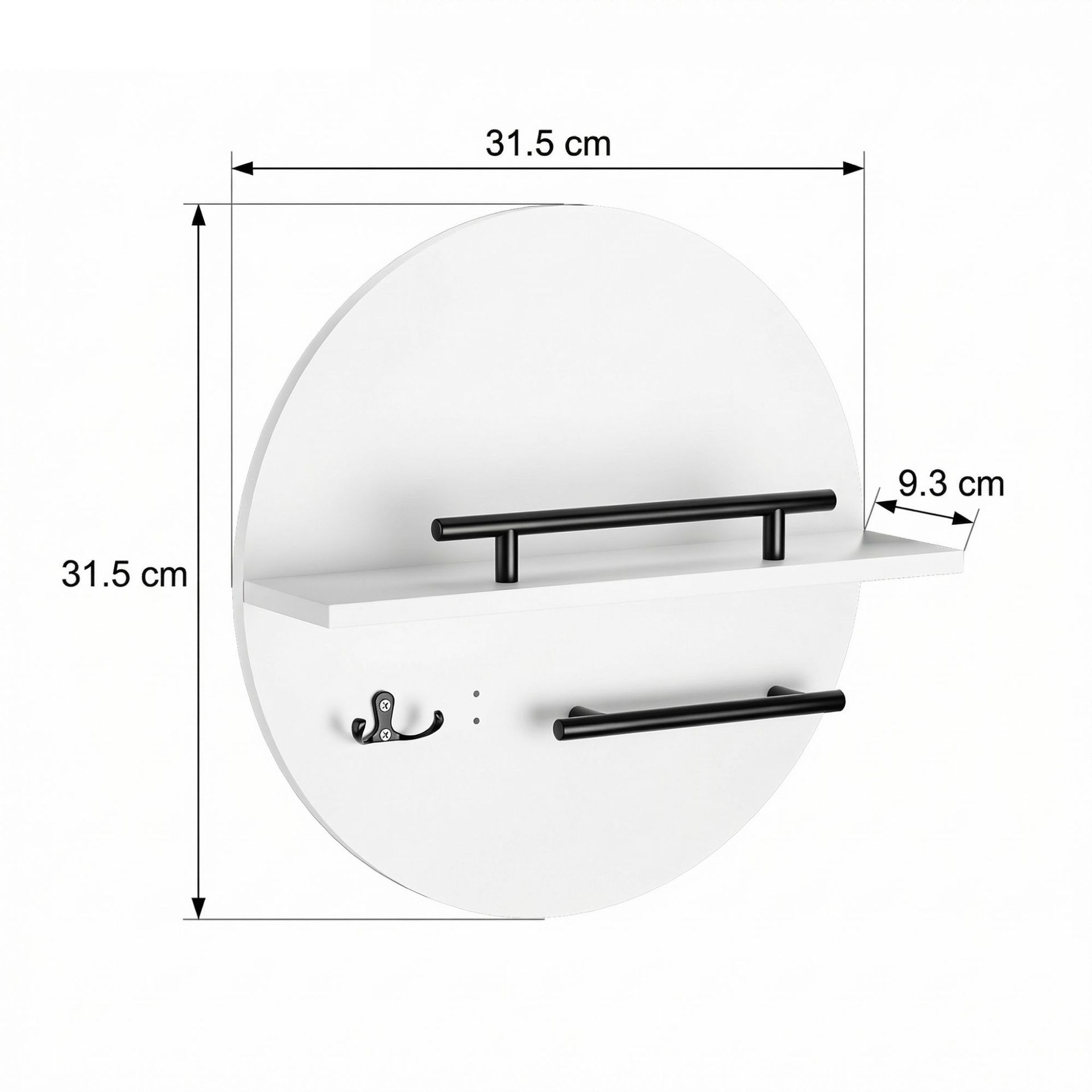 PVC Wall-Mounted Key Holder Type A - Round