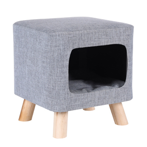 New Dog House Wood Pouffe Ottoman <strong>Stool</strong> with <strong>Legs</strong> Detachable <strong>Stool</strong> <strong>Legs</strong> Cat House New Design