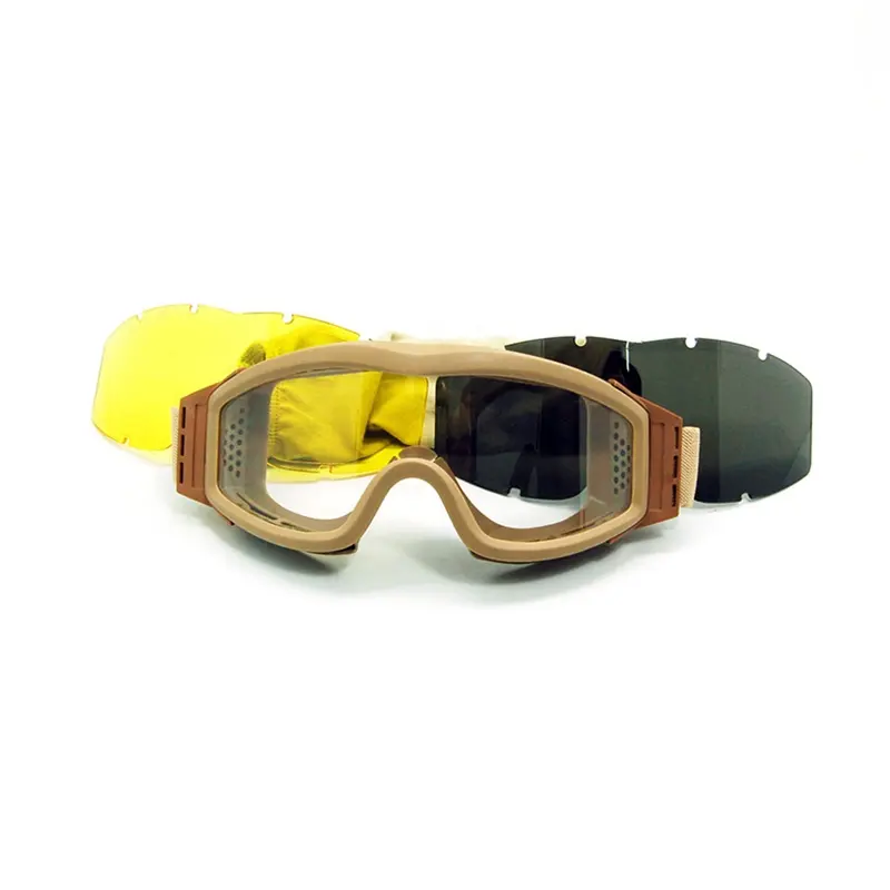 China Hersteller Beste Qualität Taktische Sonnenbrille Anti-Fog Outdoor Sports Taktische Brille Schutzbrille