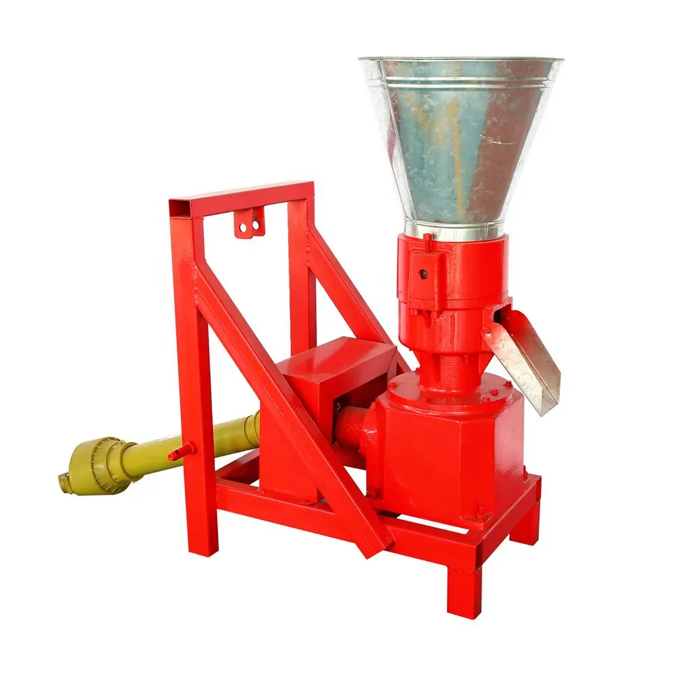 CE approved PTO Flat Die homemade pellet machine for producing wood pellets for home use