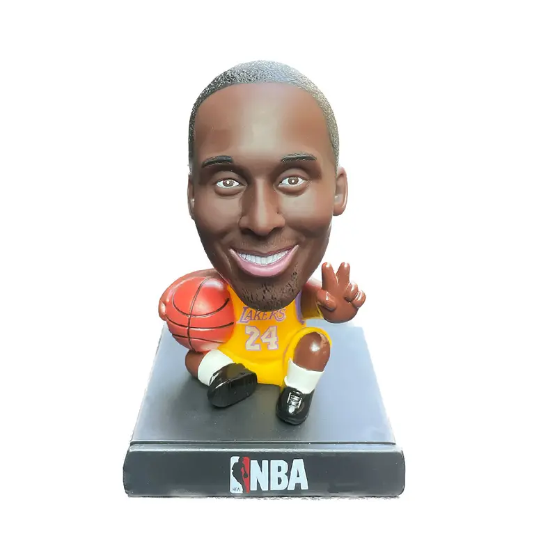 Cabezón de jugador de baloncesto de resina personalizado Kobe Bryant Bobble Head para regalo de recuerdo