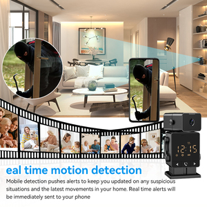 Factory Tuya Smart 4MP WiFi Pequeño con reloj PTZ Batería inalámbrica Camearas Wide Angel Pan Tilt Audio bidireccional Cámara de seguridad - Product Image 5