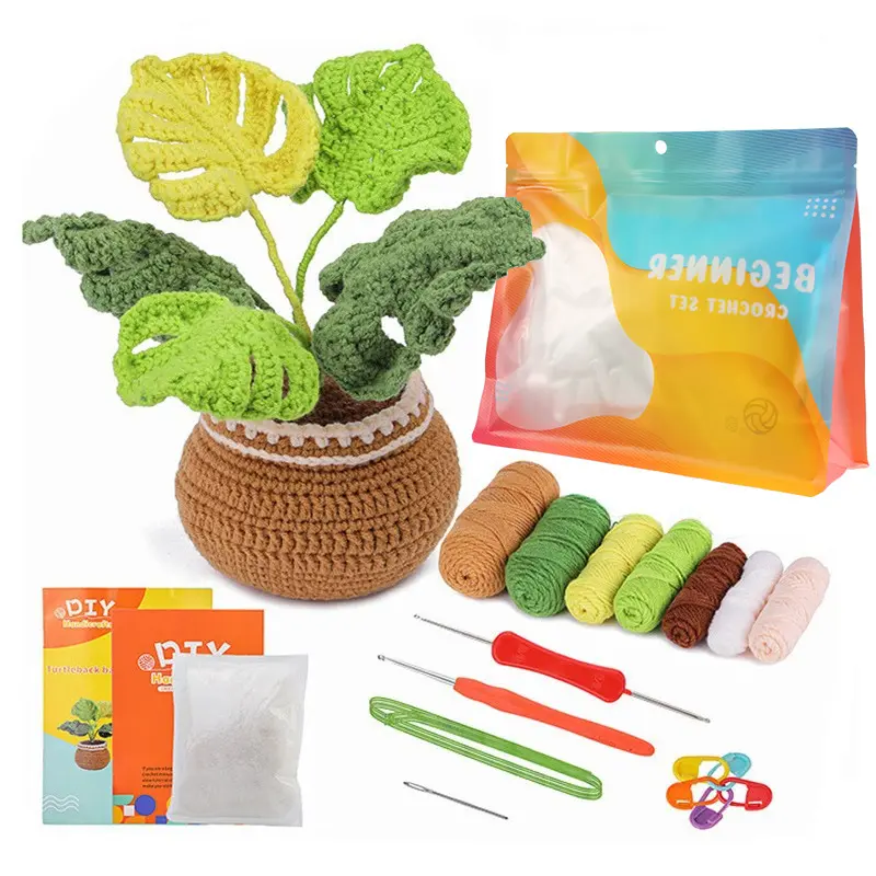 Kit de crochê para iniciantes, produtos não acabados de alta qualidade, faça você mesmo, wobbles, animal, pinguim verde, artesanato requintado