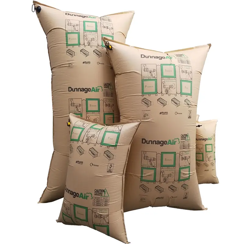 Kraft Paper Air Cushion Warehousing Logistics Transport Collision Stable Goods Buffer Filling Inflatable Container Dunnage Bag
