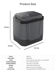 33Lクーラー & ウォーマーデジタルディスプレイ付き工場直販Bluetoothスピーカー屋外冷蔵庫キャンプカー冷蔵庫 - Product Image 4