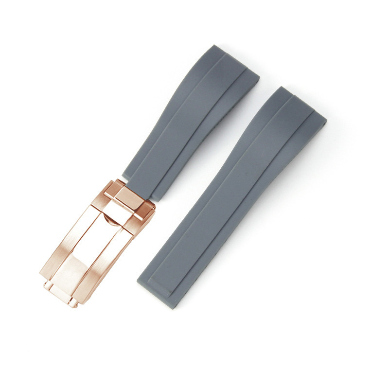 Gray band-rose gold buckle