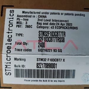 Stm32f103cbt7 braccio Qfp-48 Cortex-m3 Mcu 72mhz 128kb Flash 20kb Sram grado industriale 2xadc 3xusart può 2.0b - Product Image 2