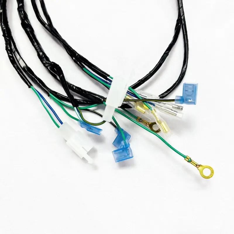 Custom waterproof male and female connector complete automotive wiring harness for motorcycle 150cc