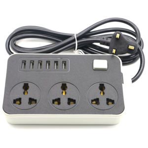 Enchufe multifuncional de alta calidad para el hogar con USB, enchufe multifunción para el Reino Unido y La UE, orificio múltiple con enchufes de bloque de terminales de interruptor - Product Image 2