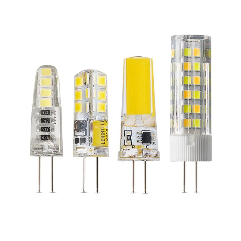 Bombilla LED COB tipo Base G4, 1,5 W, 3W, 5W, 7W, 9W, blanco frío cálido, cuentas de maíz de cerámica de alto brillo, enchufe de CA de 220V, CC de 12V
