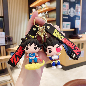 พวงกุญแจอะนิเมะการ์ตูนญี่ปุ่น3D พวงกุญแจรถพวงกุญแจ goku น่ารักพวงกุญแจพีวีซีดีไซน์ใหม่ - Product Image 1