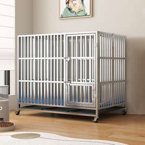 <span class=keywords><strong>Cage</strong></span> pliable xxl résistante aux chocs pour chien caisse voiture métal bondage <span class=keywords><strong>cage</strong></span> pour chien pliable grands meubles avec roues - Product Image 1