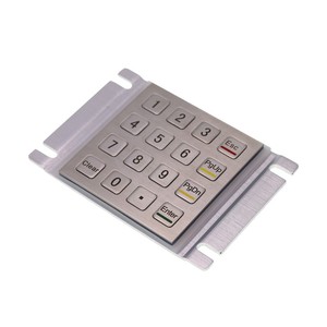 Rugged IP54 Vandal-Resistant 16-Key Metal <strong>Numeric</strong> Keypad Panel Mount for Access Control Kiosk Self-Service Terminal - Product Image 2