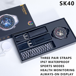 3 sapanlar yuvarlak BT çağrı ile SK40 Relojes akıllı saat kalp hızı kan oksijen erkekler spor Smartwatch <span class=keywords><strong>2025</strong></span>