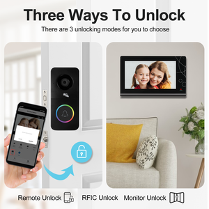 Sistema de intercomunicación para apartamentos con timbre con video de 7 pulgadas, videoportero inteligente Tuya - Product Image 4