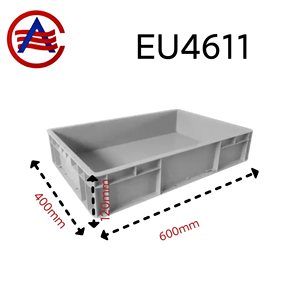 AOCHEN EU4611 EU4616 Caja de almacenamiento de logística estándar europea duradera Contenedor reciclable apilable y encajable de plástico ODM - Product Image 3