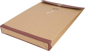 工厂批发A4字母大小牛皮纸信封文件收纳袋，带纽扣线封口 - Product Image 3