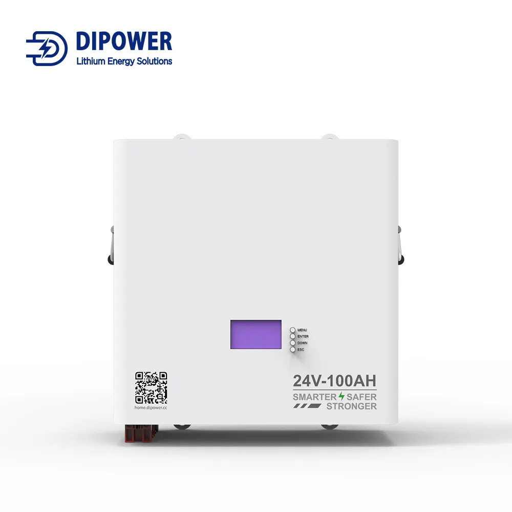 Sistema de almacenamiento de energía doméstica de batería de litio solar estilo popular de 24V con inversor híbrido solar Paquete de batería LiFePO4 de 24V 100ah