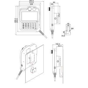 プログラマーのための24V Dc9軸ロボットアームコントローラー産業ティーチティーチングペンダント - Product Image 4