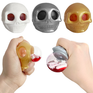 New Strange Squeeze Venting Decompression Ball Tpr Simulation Skeleton Pump Brain <strong>Syndrome</strong> Halloween <strong>Toys</strong> - Product Image 3