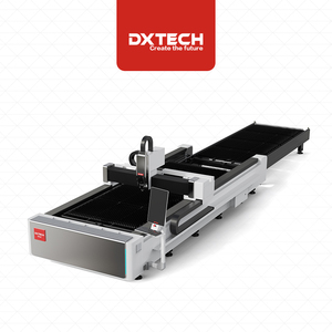 Dxtech 4000w סיבים לייזר חותך עם שולחן חליפין 3 מ "מ גיליון מתכת חיתוך מכונת פוג 'י סרוו מנוע מחיר תחרותי