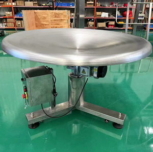 包装线中的不锈钢旋转台自动电动旋转收集台 - Product Image 5
