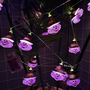 Battery Operated Halloween Decorations Silicone Skeleton Pumpkin Ghost <strong>String</strong> Lights for Diy Haunted House <strong>Creating</strong> Horror Decor - Product Image 3