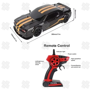 KW 1:14スケール高速4WDドリフトレーシングカーRCスーパーカープラスチックモデル2.4Ghzリモコン玩具カーレース車両ホビーギフト - Product Image 5