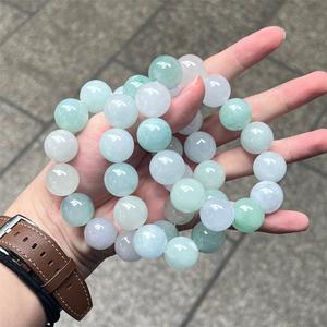 Gteen <strong>Jade</strong> Bracelet Natural Stone Jewelry Bruma Myanmar Genuine with Certificate High-quality Healing <strong>Jade</strong> Charms Good Luck 14mm