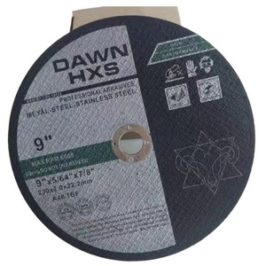 Yüksek kalite 9 inç 230mm süper ince kesme diski için Metal paslanmaz çelik karbon çelik OEM özelleştirilebilir alüminyum oksit malzeme - Product Image 4