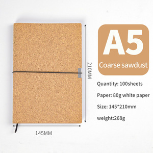 Hochwertiges Eco Environmental Cork Journal Tagebuch Notizbuch mit Metalls chnalle Gummiband Benutzer definiertes Logo Recyceltes Cover Notizbuch - Product Image 5