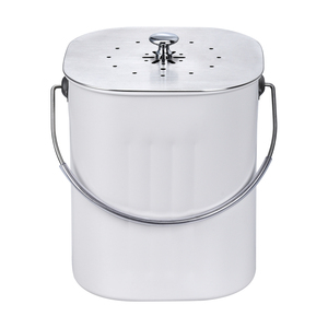 Satin Brushed <strong>Gold</strong> Bronze Stainless Steel <strong>Metal</strong> square Compost Kitchen Food Waste <strong>Bin</strong>