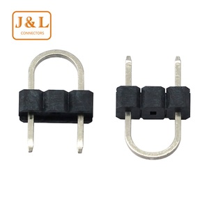 J & L yüksek kalite U tipi pirinç 2.54mm 2 PIN tek sıra 5.08mm 1*2P Pin başlık PCB ve tel bağlantıları için - Product Image 5