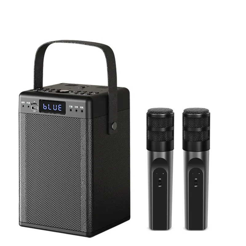 Enceinte bluetooth Rechargeable usb 30w, puissante haut-parleur sans fil, système d'extérieur avec double Microphone, enceinte de karaoké
